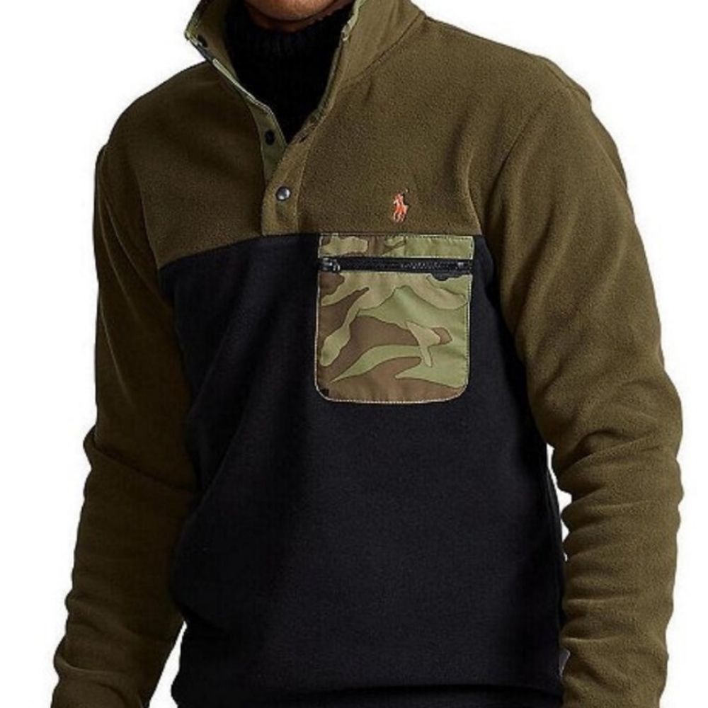 Polo Ralph Lauren Camo Pullover Fleece  Sweatshirt